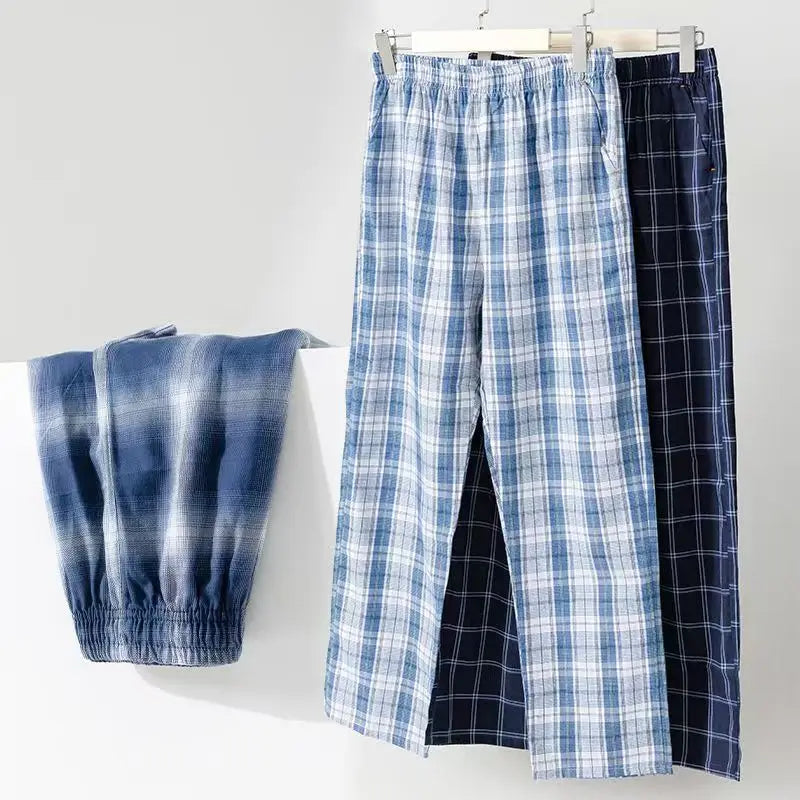 Men's Patterned Elastic Waist Straight Leg Pajama Pants