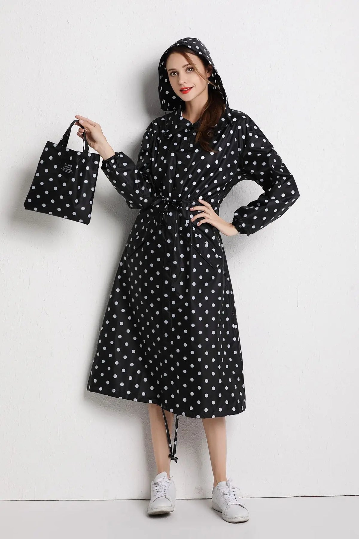 Long Hooded Front Opening Jacket for Layering over Outfits