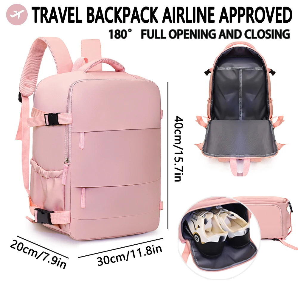 Short Trip Travel Backpack with Rectangular Shape and Laptop Compartment Design