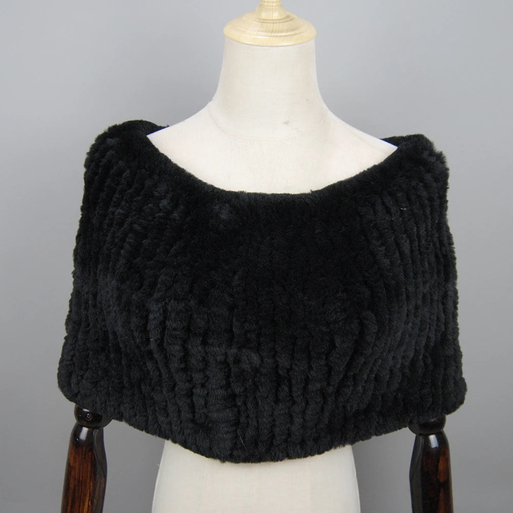 Textured Tubular Shoulder Wrap Cape for Layering over Outfits