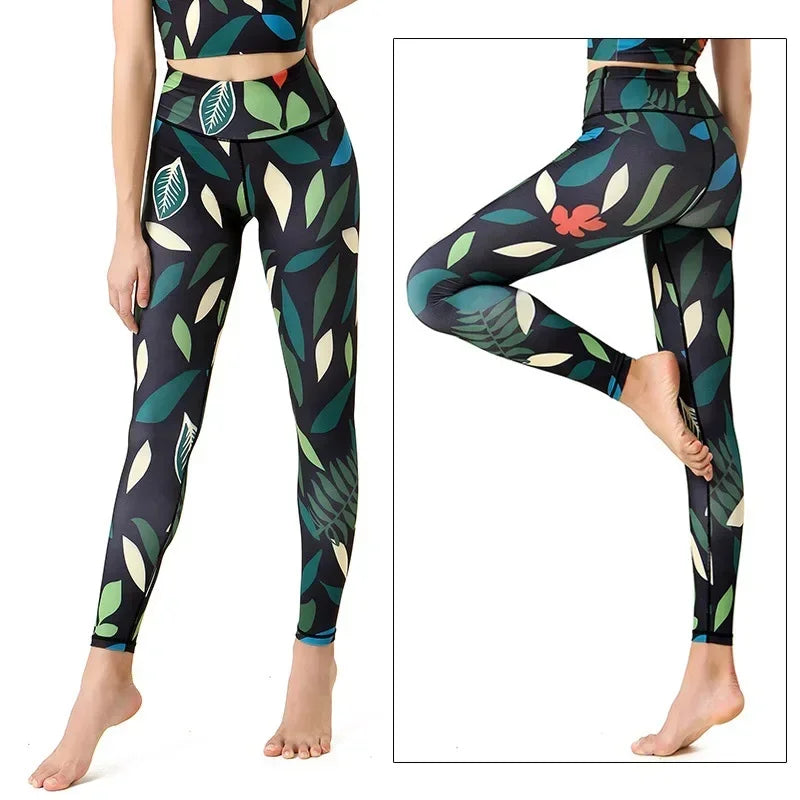 Women's Printed High-Waist Workout Leggings