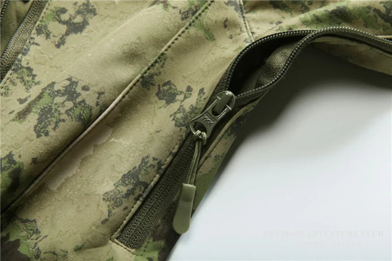 Lurker Soft Shell Camouflage Jacket Men Waterproof Hunting Clothing Warm Camo Tactical Jackets Outdoor Combat Hoodie Coat