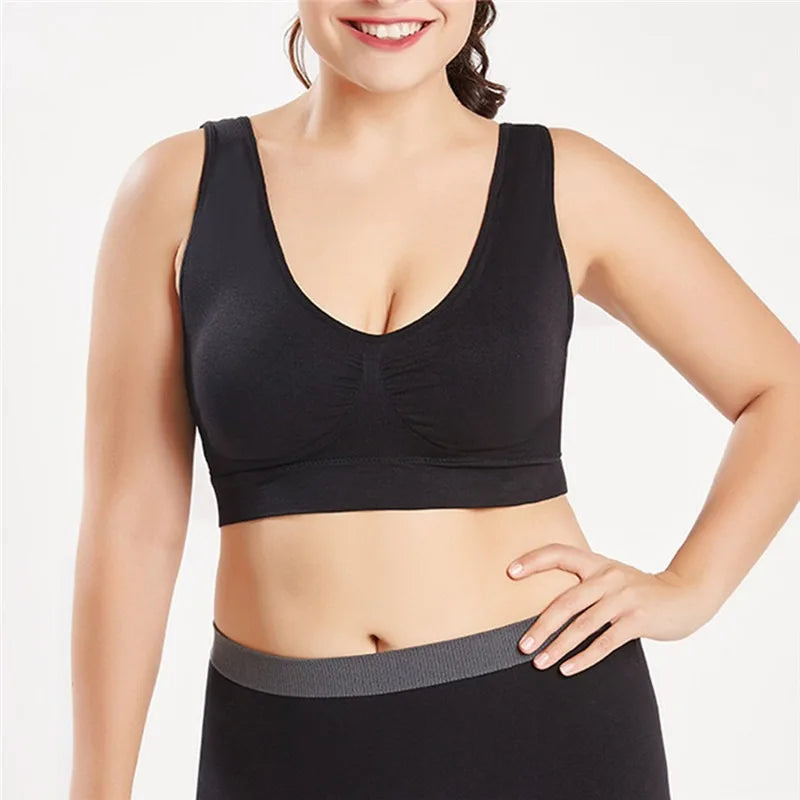 Women's Scoop Neck Wide Strap Sports Bra