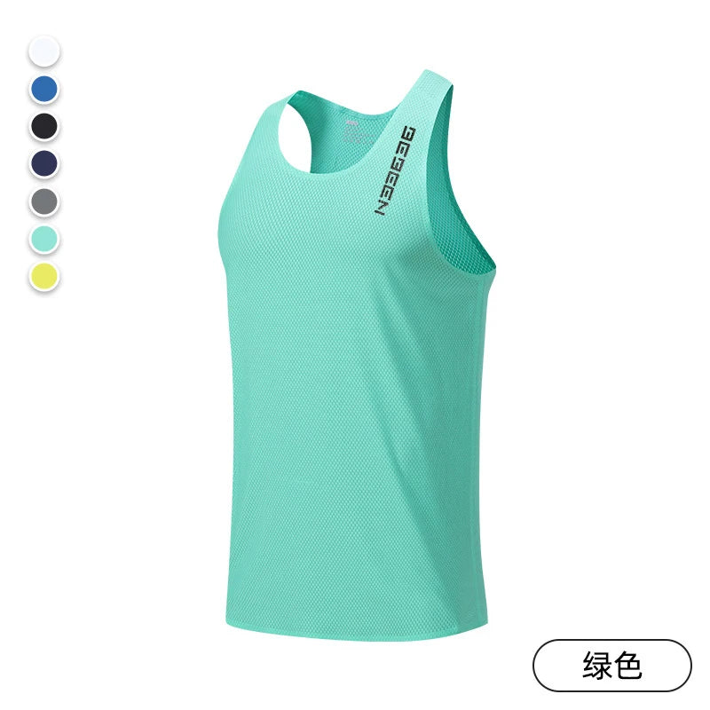 Sleeveless Crew Neck Racerback Running Training Tank Top