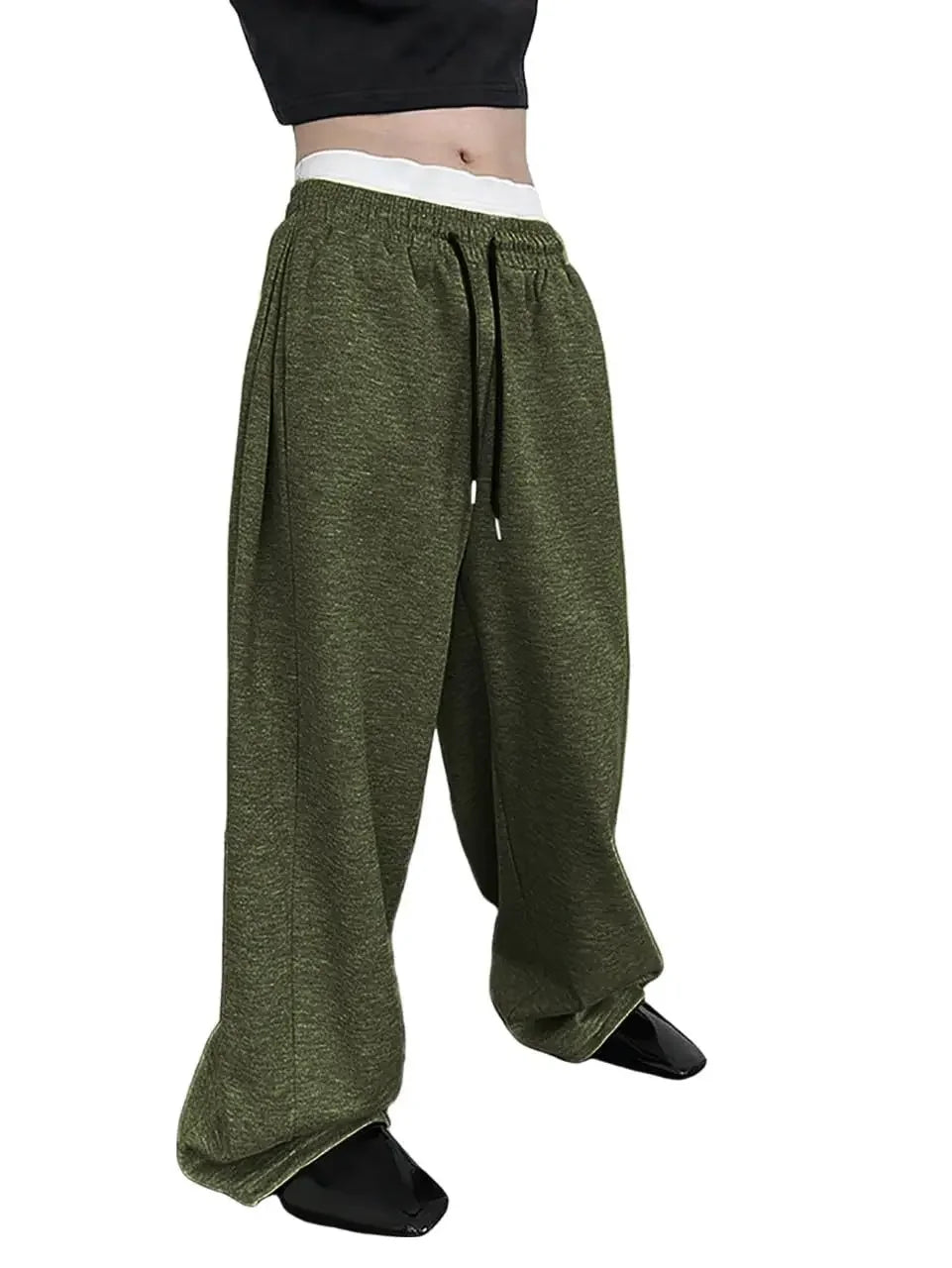 Full Length Loose Fit Casual Drawstring Running Jogger Pants