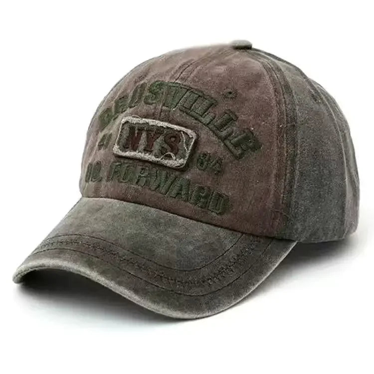 Washed Look Letter Baseball Cap with Adjustable Back