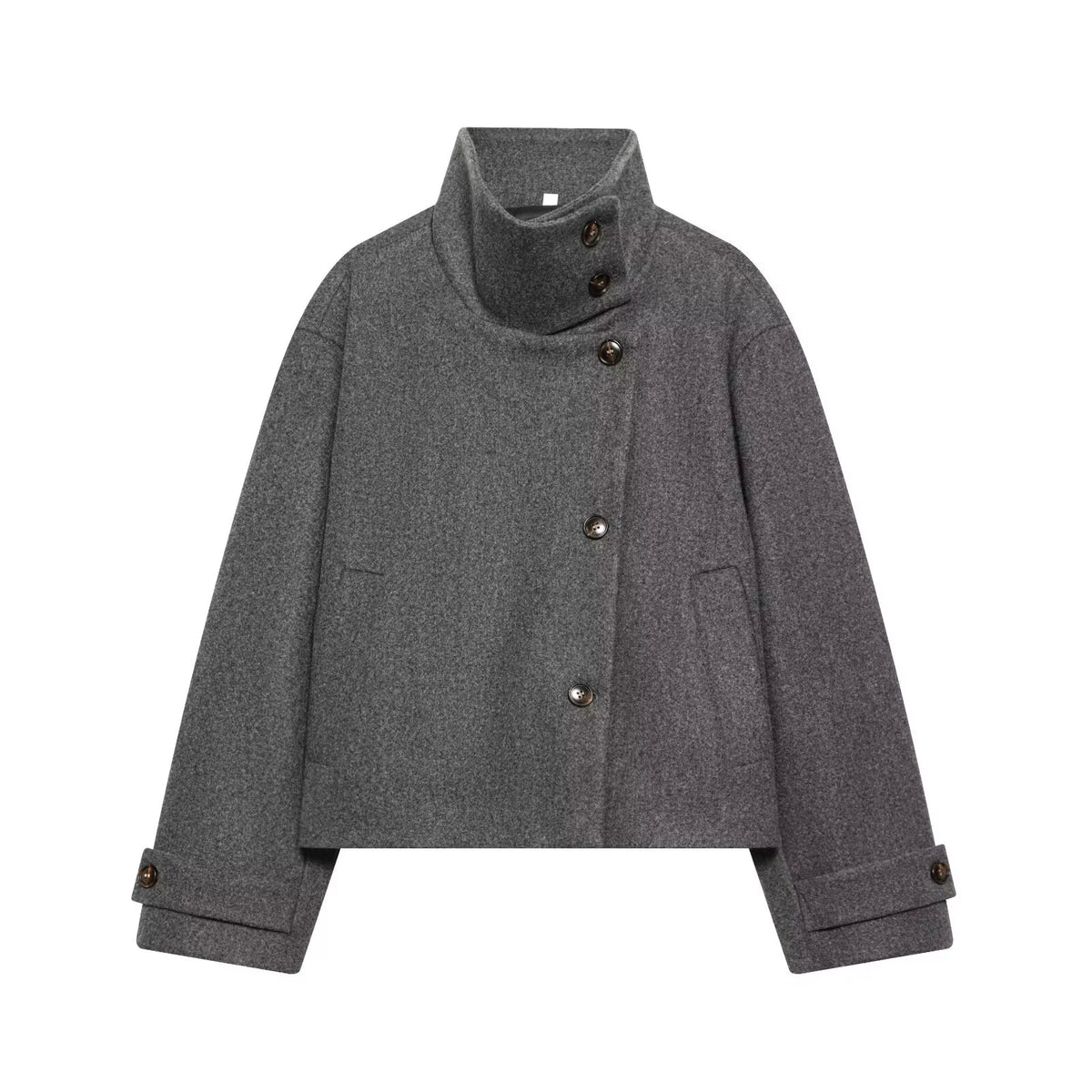 Women's Long-Sleeve Button-Front Coat