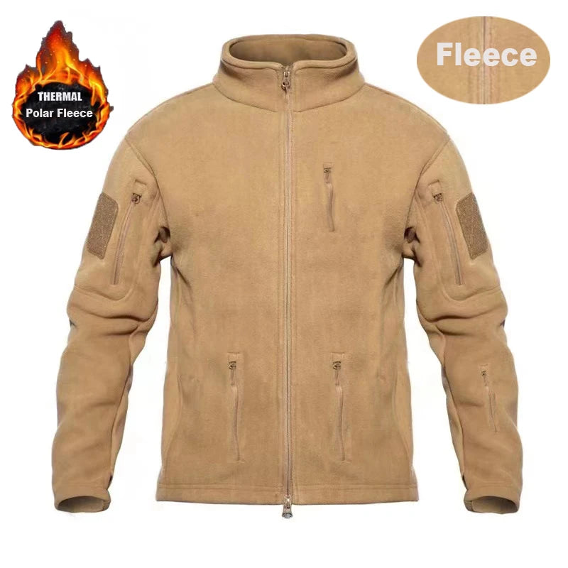 Long Sleeve Full Zip Fleece Outdoor Jacket with Pockets