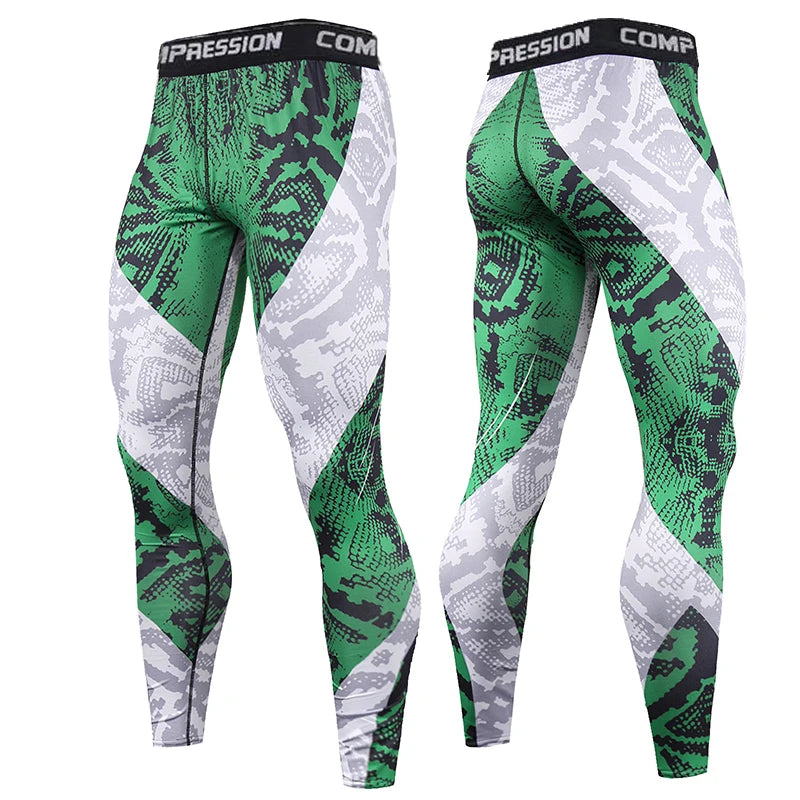 Men's Fitted Elastic Waist Training Leggings For Everyday Wear