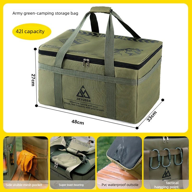 Backpack 30-42L Tactical Camping Storage Bag - Insulated Folding Box for Picnic, Tableware & Field Equipment Waterproof