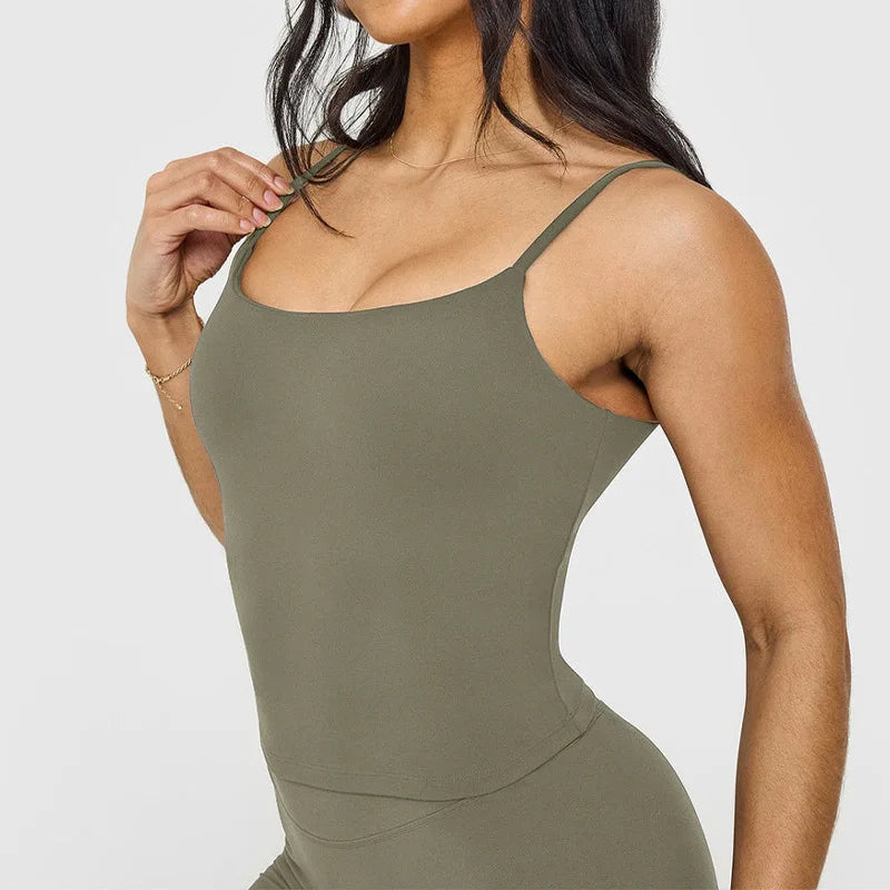 Women's Thin Strap Scoop Neck Tank Top