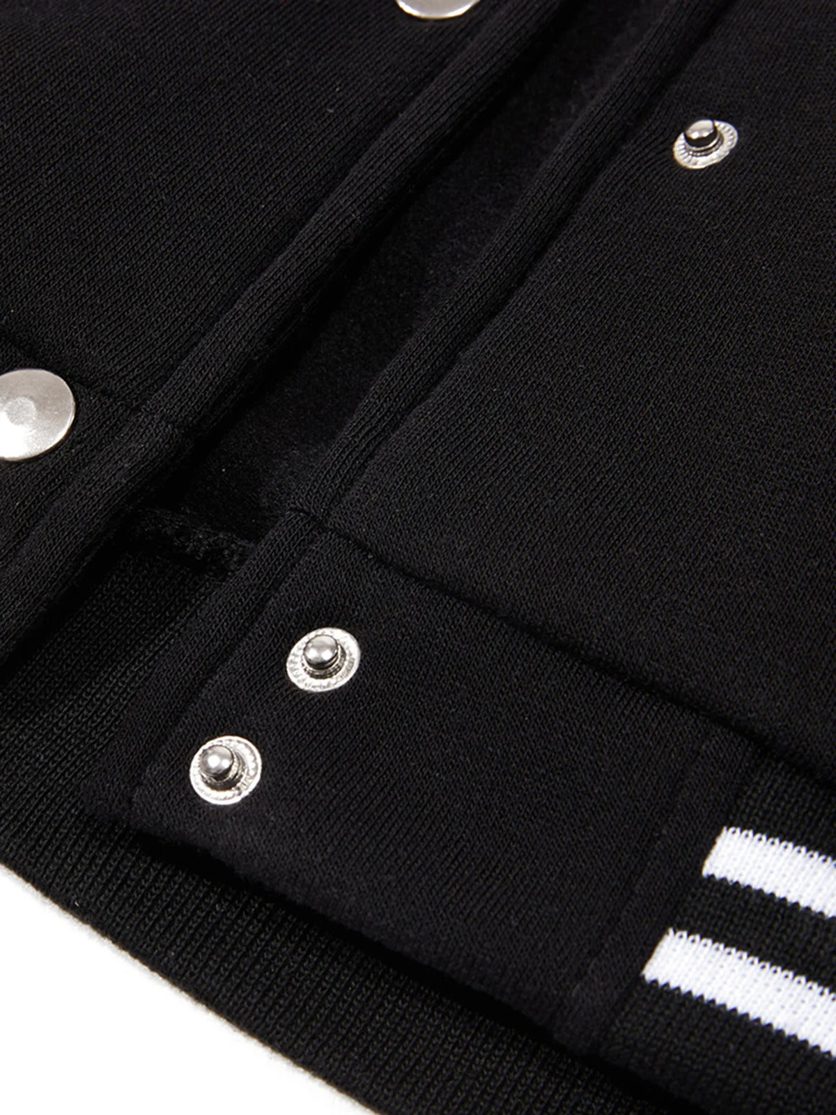 Graphic Long Sleeve Button Front Casual Varsity Style Jacket