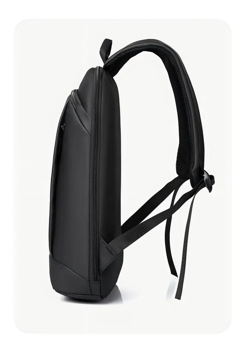 Rectangular Laptop Backpack with Front Pockets and Carry Handle