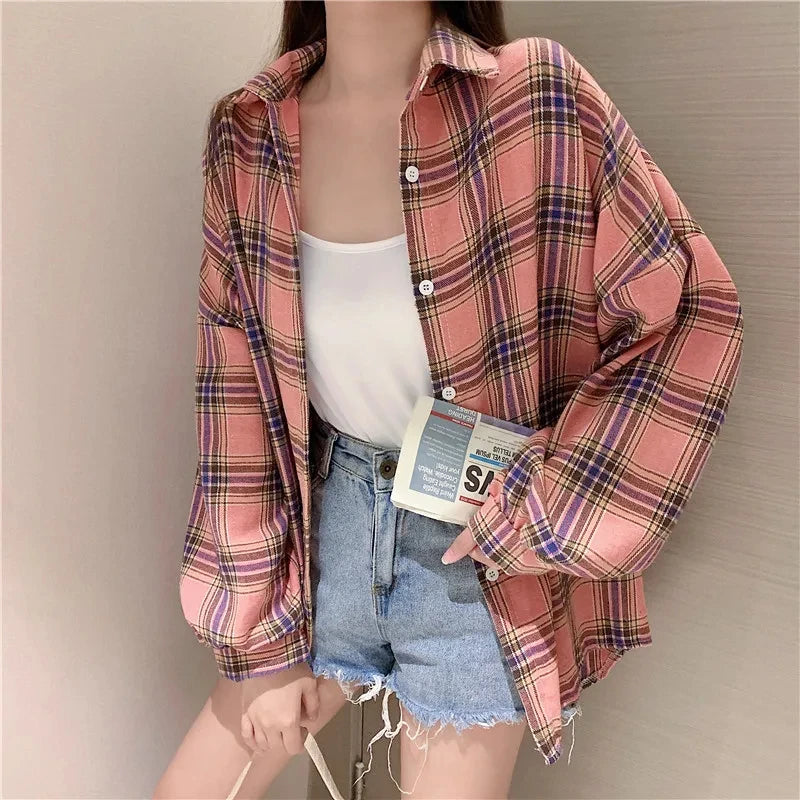 Women's Checked Long Sleeve Shirt