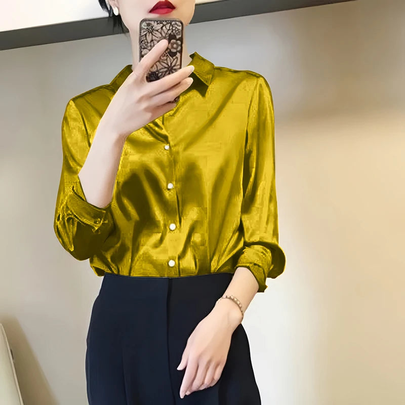 Women's Collared Long Sleeve Shirt