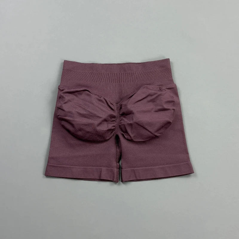 Women's High Waist Nylon Blend Scrunch Shorts for Gym Training