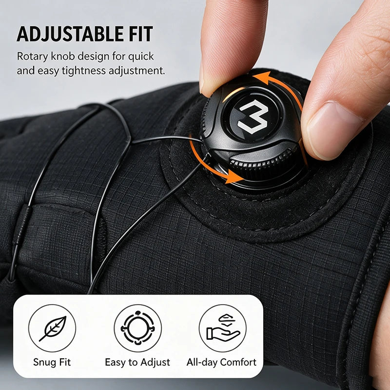 Full Finger Cycling Gloves with Adjustable Wrist Closure