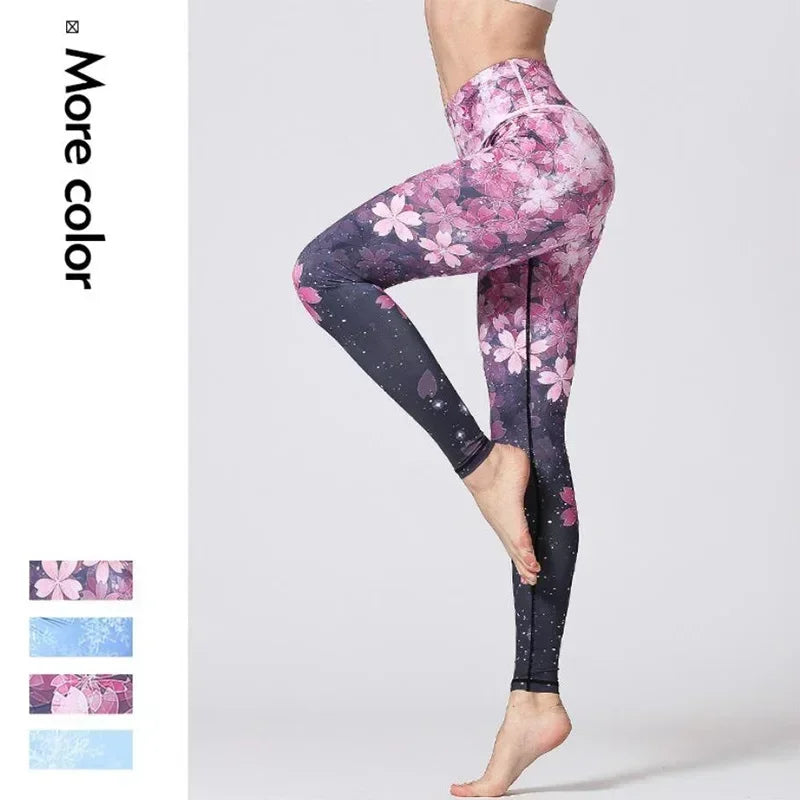 Women's Printed High-Waist Workout Leggings