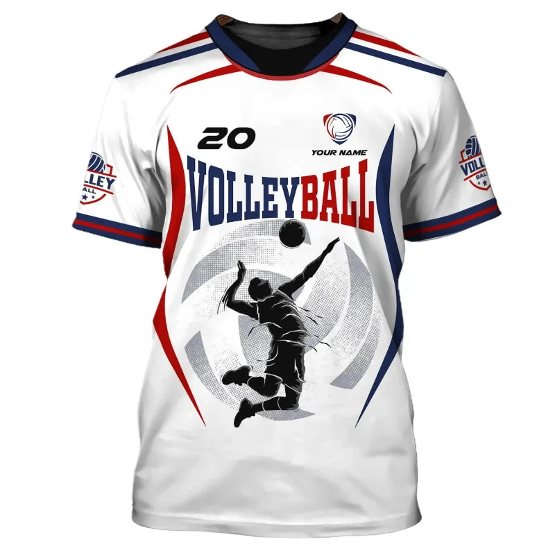 Volleyball Graphic Short Sleeve T-shirt For Sports Outfits