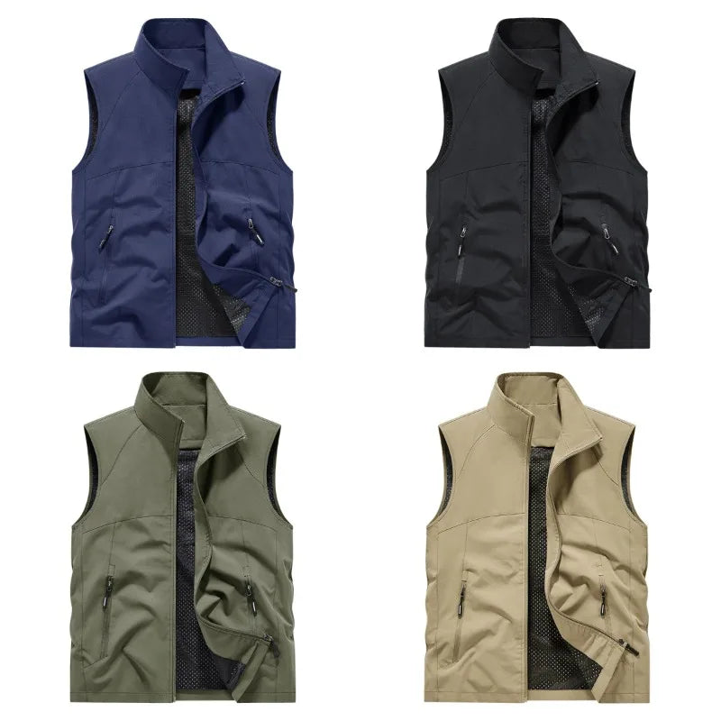 Men's Stand Collar Outdoor Vest