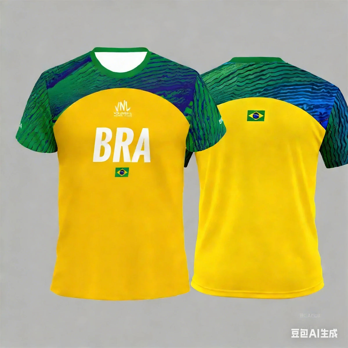 Brazil Graphic Volleyball Short Sleeve Jersey For Sports Outfits