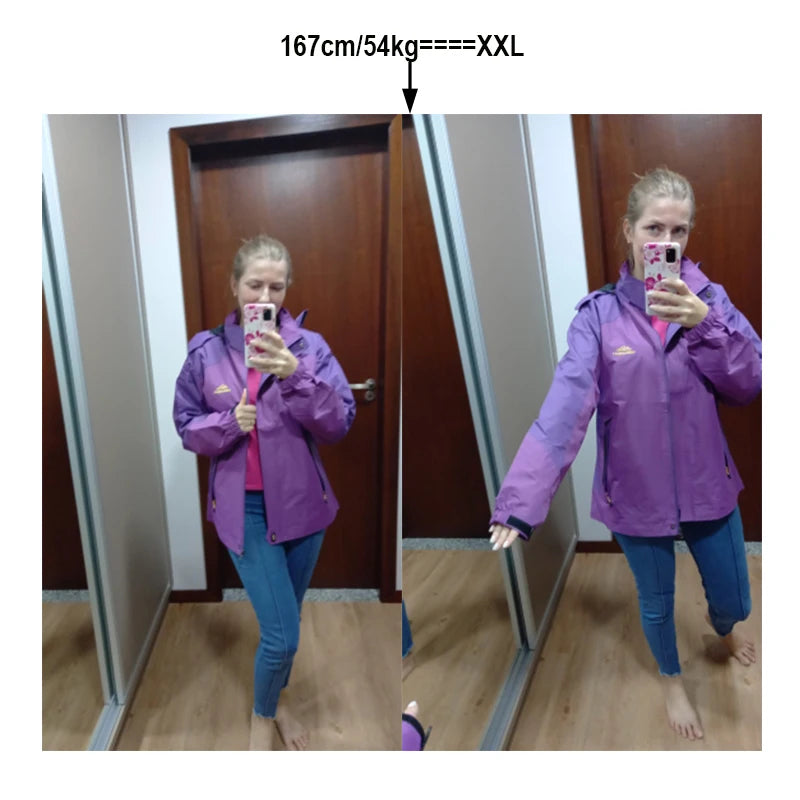 Color Block Hooded Full Zip Long Sleeve Outdoor Jacket