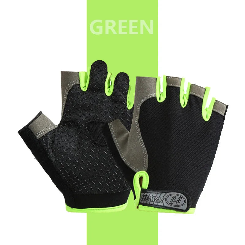 Fingerless Cycling Gloves with Adjustable Short Wrist Straps
