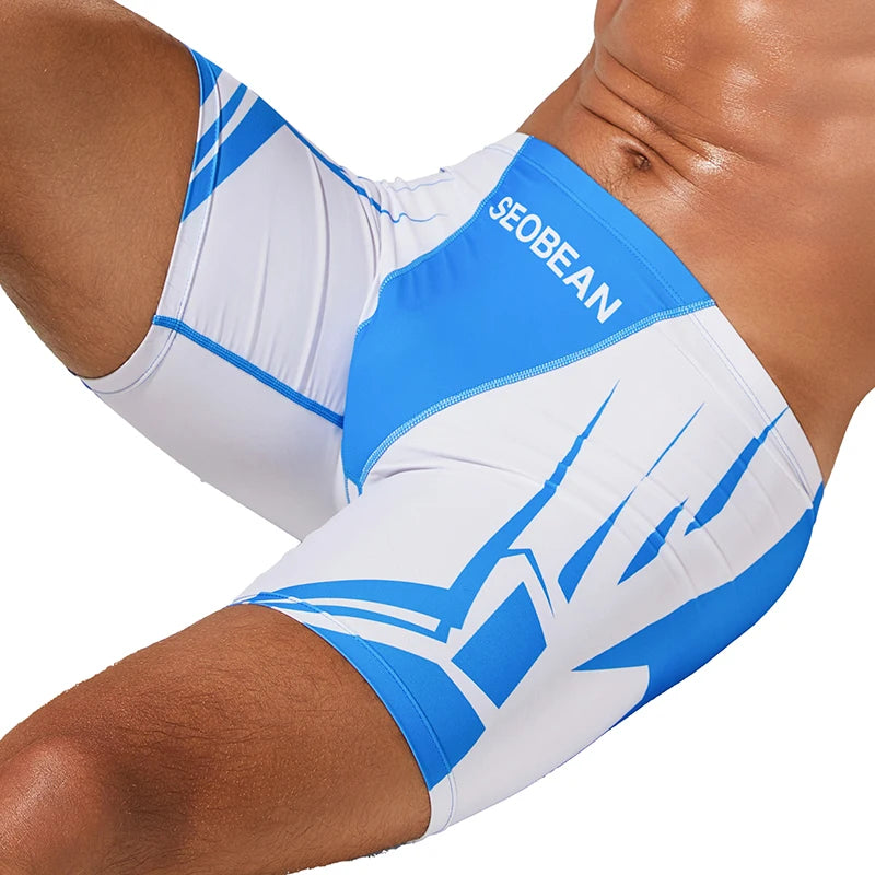 Men's Swimsuit Bottoms in Low-Rise Swim Boxer Style for Beach and Pool Wear