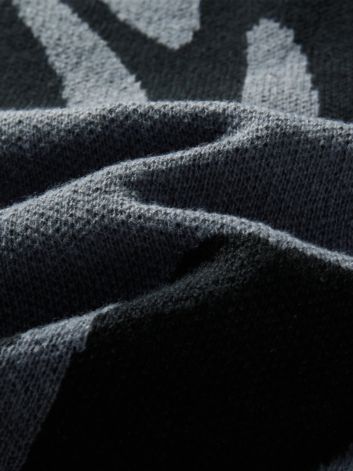 Men's Abstract Pattern Crew Neck Knit Sweater