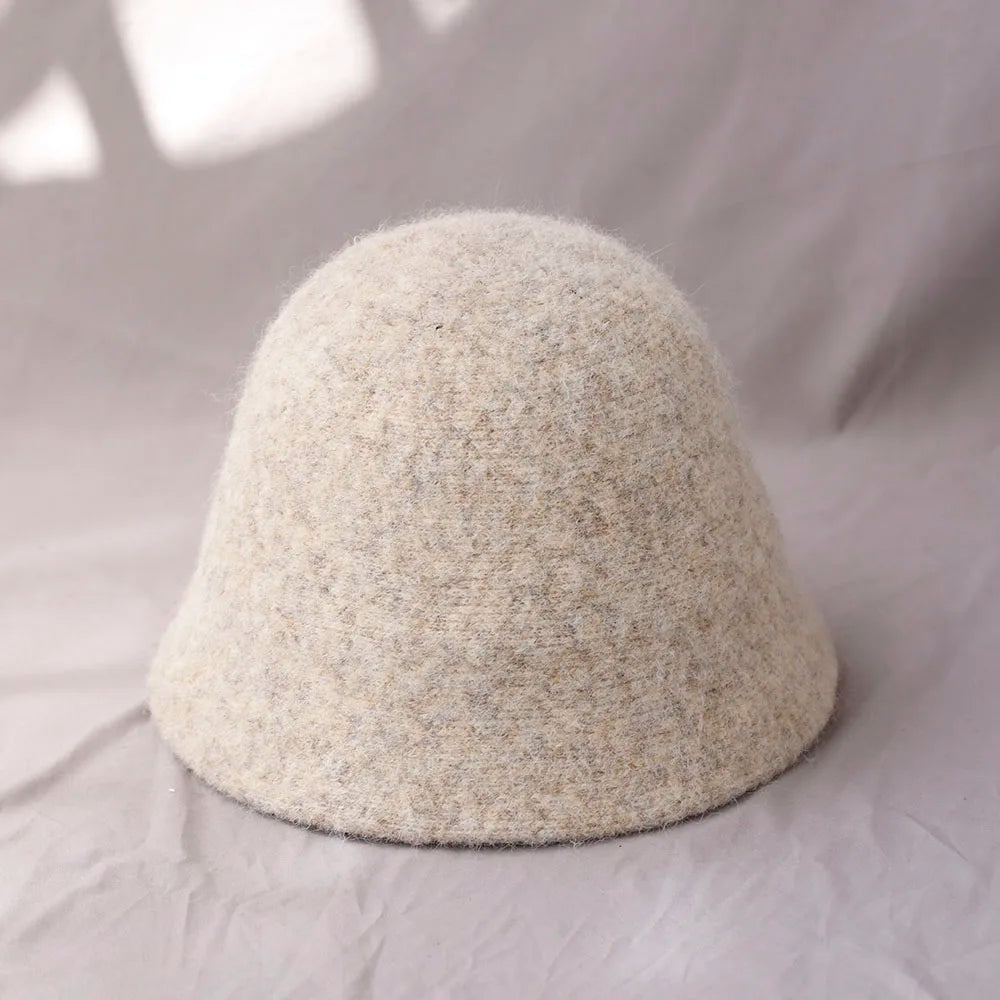 Textured Bucket Hat with Rounded Crown and Short Brim