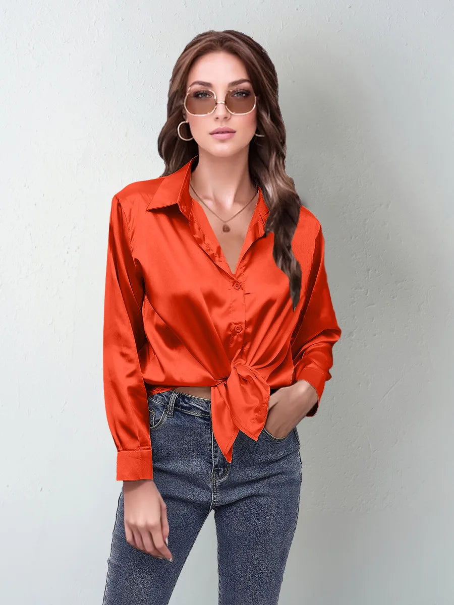 Women's Collared Long Sleeve Shirt