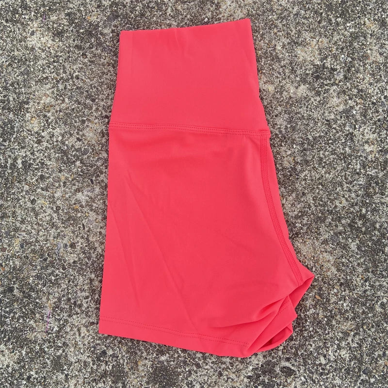 Women's High Waist Nylon Blend Biker Shorts with Colour Options
