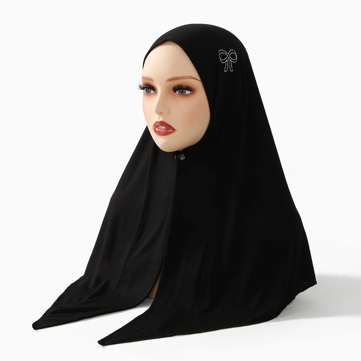 Solid Triangle Head Scarf with Tie Back Styling