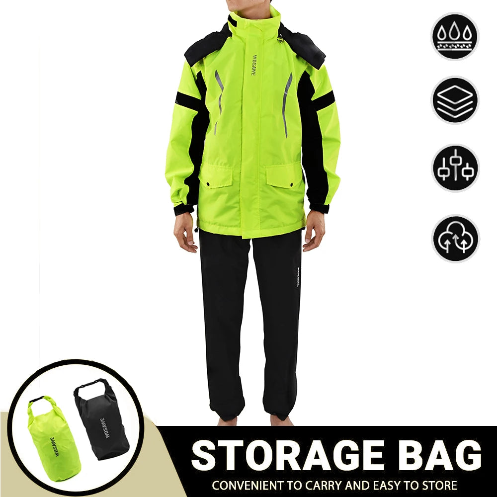 Outdoor Hooded Jacket and Trouser Clothing Set with Style Options