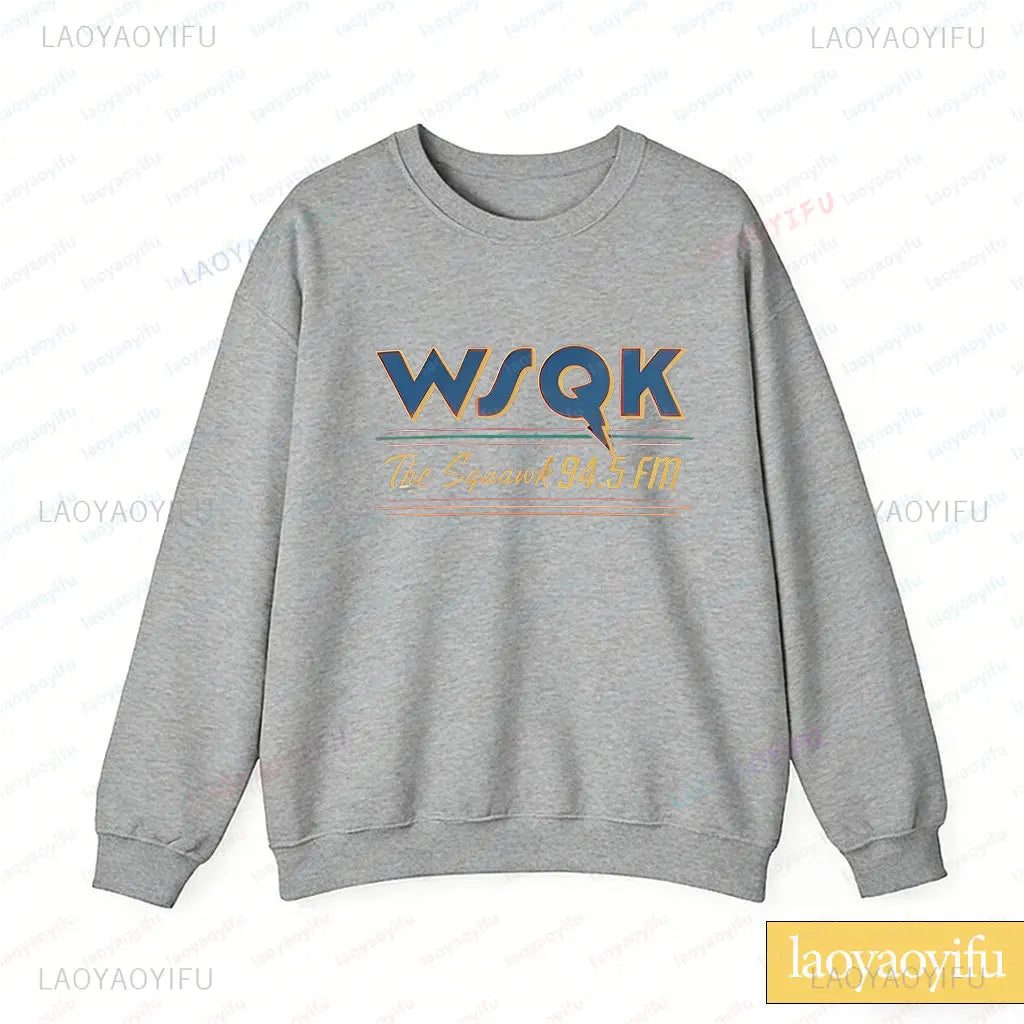 Radio Graphic Long Sleeve Pullover Casual Sweatshirt for Layering