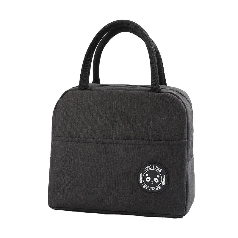 Zippered Lunch Tote Bag with Twin Carry Handles