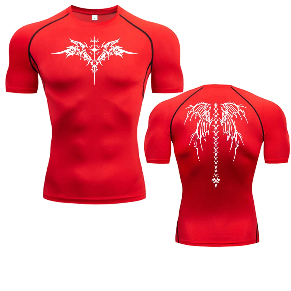 Fitted Sports Compression Shirt with Original Sleeve Style Options