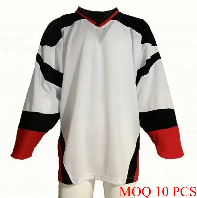 Plain Striped Hockey Practice Long Sleeve Jersey For Sports Outfits