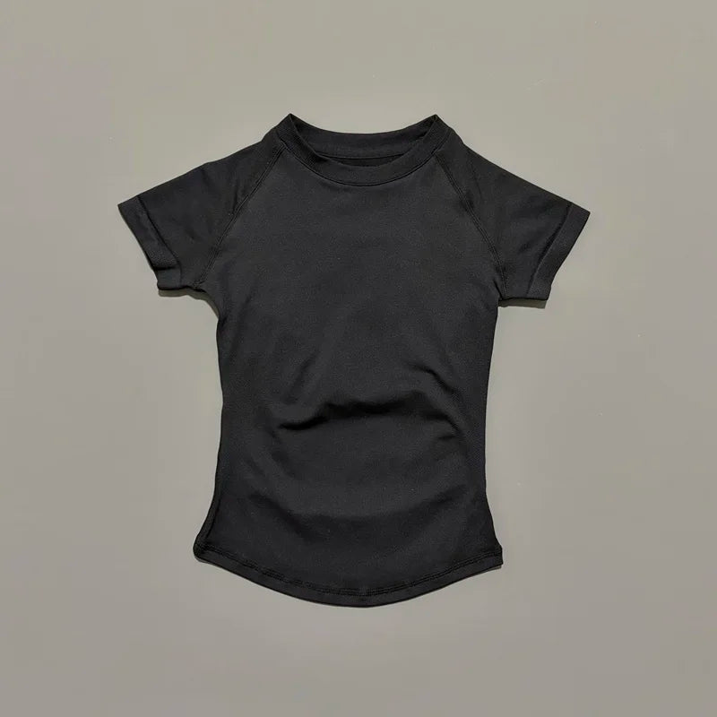 Women's Crew Neck Short Sleeve Sports T-shirt For Workout Outfits