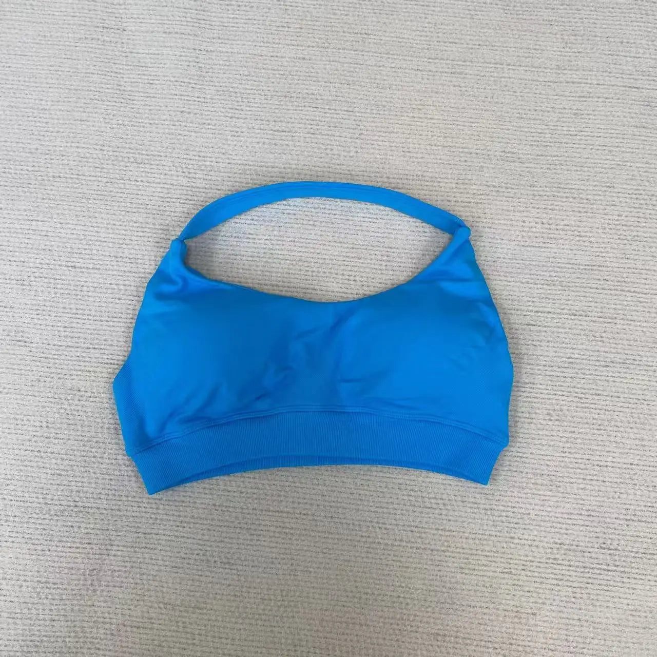 Women's Ruched Halter Neck Sports Bra