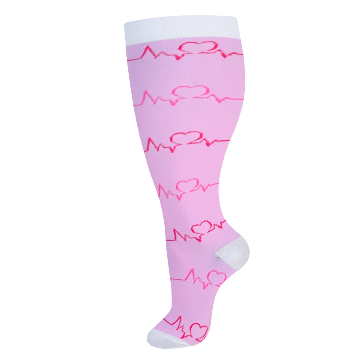 Plus Size Knee High Compression Socks with Pattern Options