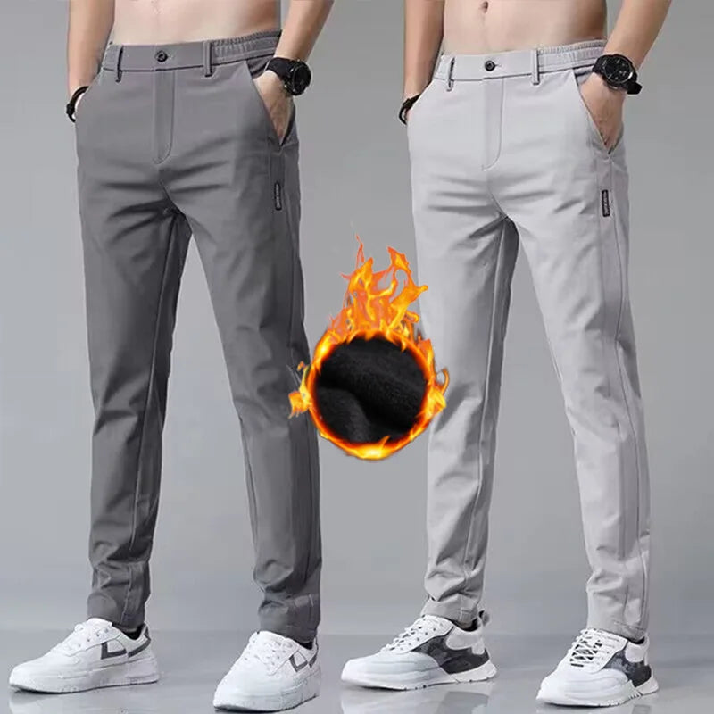 Men's Zip Fly Slim Fit Casual Pants For Everyday Wear