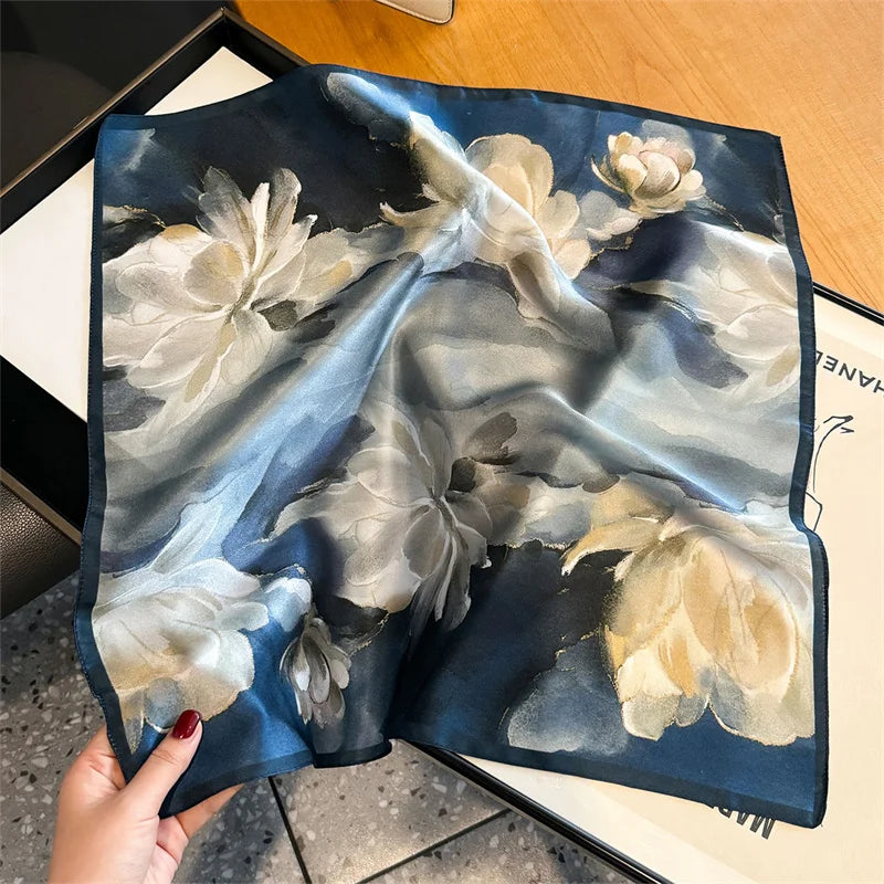 Printed Small Square Scarf for Neck and Hair Styling