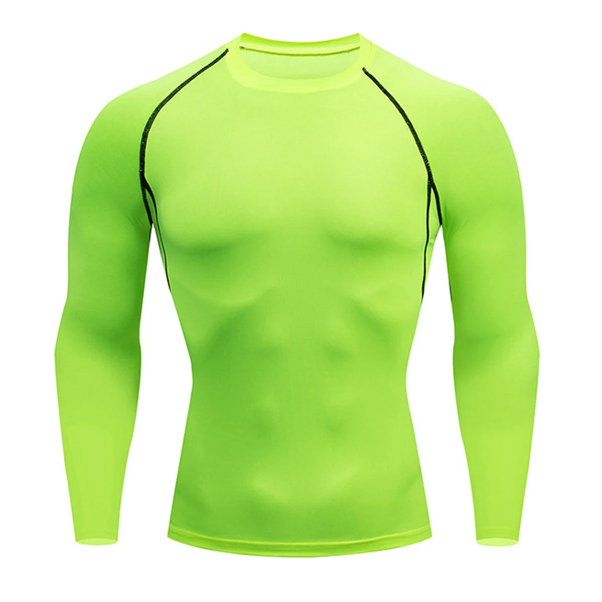 Fitted Crew Neck Long Sleeve Compression T Shirt