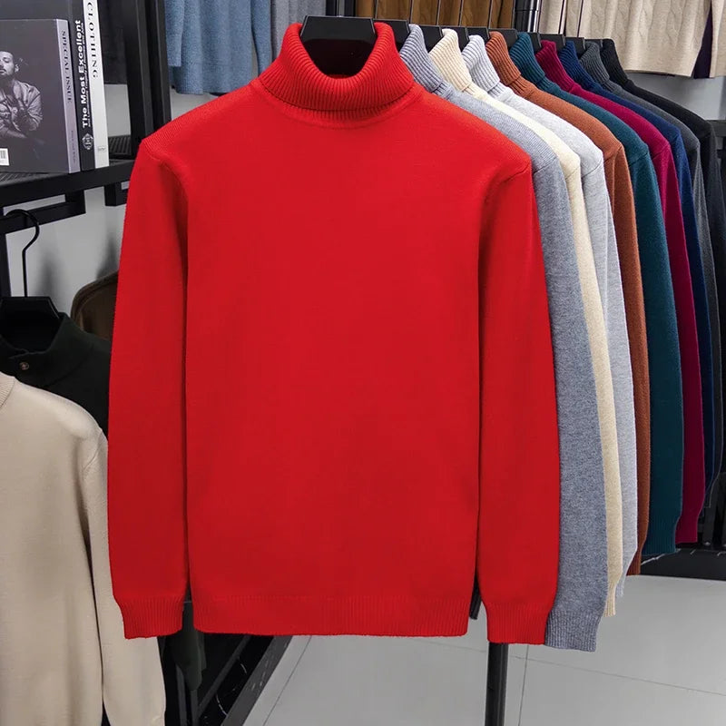Men's Turtleneck Long Sleeve Knit Sweater
