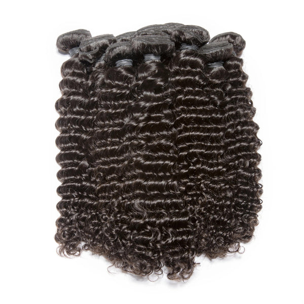 One Donor 12A Brazilian Deep Wave Human Hair Weave Bundles Deals Unprocessed Raw Virgin Hair Double Drawn Mink Hair Extensions