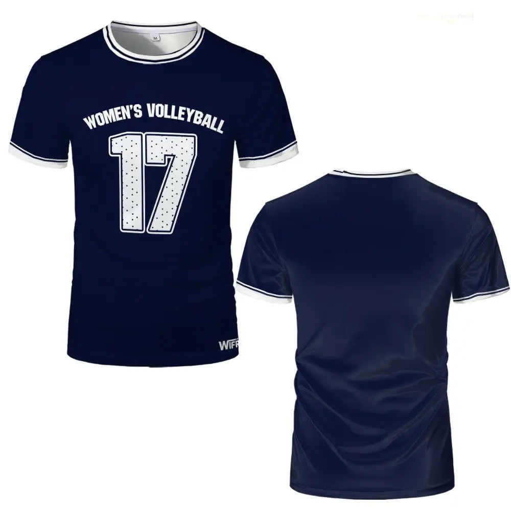 Number Nine Volleyball Short Sleeve Jersey For Sports Outfits
