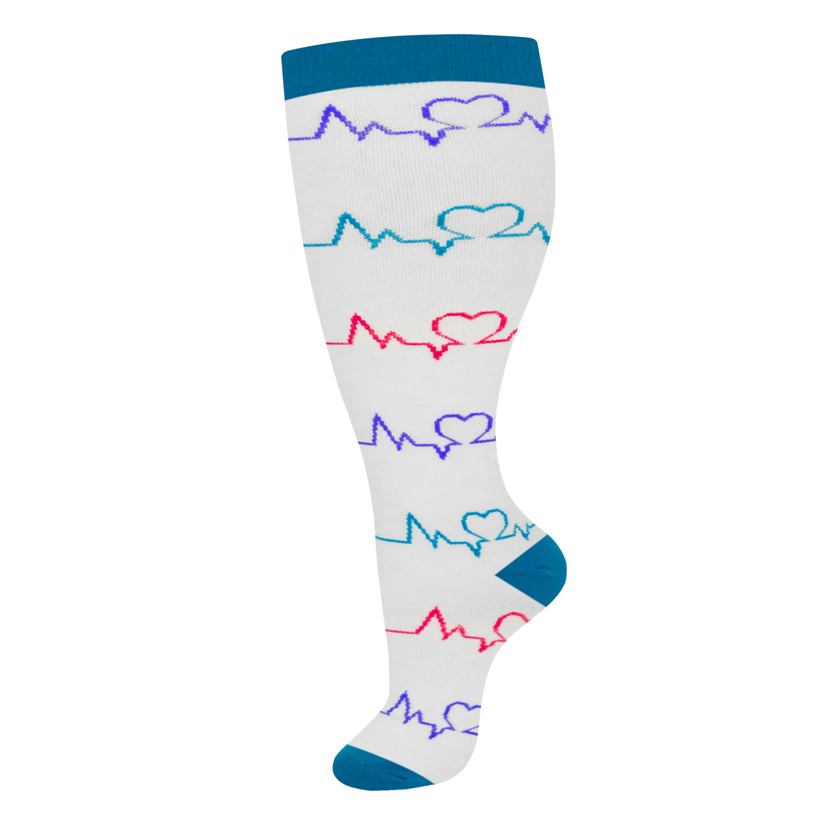 Plus Size Knee High Compression Socks with Pattern Options