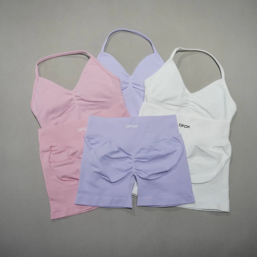 Women's Tank And Shorts Yoga Set For Workout Outfits