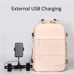 Extendable Large Travel Backpack Women Men Luggage Pack Carry On Rucksack With Shoes Pocket USB Charge 17 Inch Laptop Bag